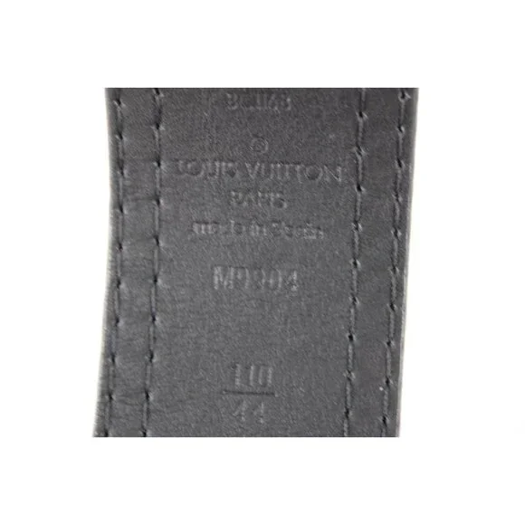Louis Vuitton 49.5 Belt Blank M9904 110/44 Dark Brown Textured Leather Belt